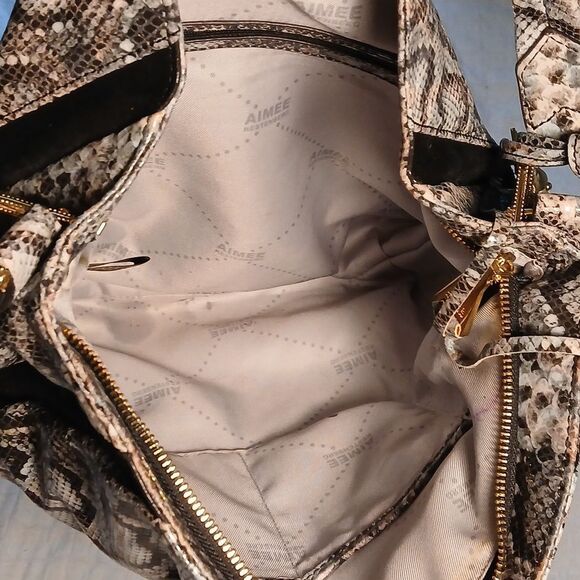 Aimee KESTENBERG Snakeskin Patterned LEATHER Shoulder Bag - Picture 6 of 8